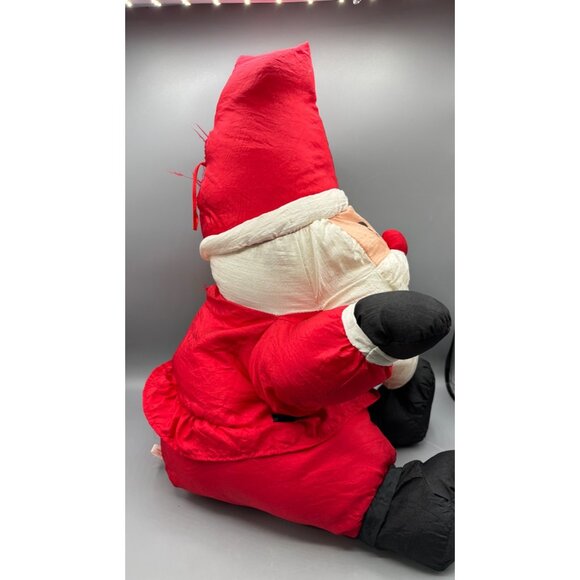 Vtg International Silver Co Nylon Parachute Santa Plush Decor Christmas - Picture 3 of 10